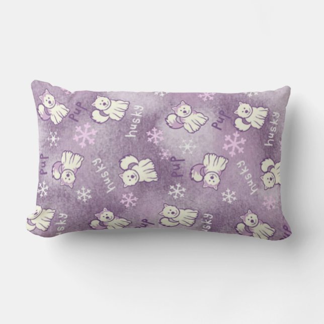 Husky pup lumbar cushion (Front)