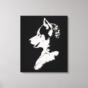 Husky Pup Print Siberian Husky Dog Canvas Print