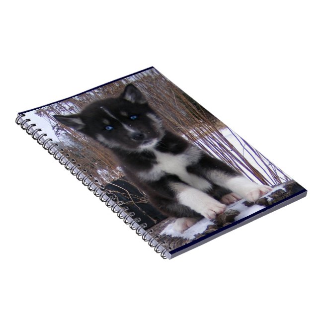 Husky Pup Spiral Notebook (Right Side)