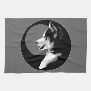 Husky Pup Towel Husky Malamute Tea Towel