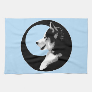 Husky Pup Towel Husky Malamute Tea Towel