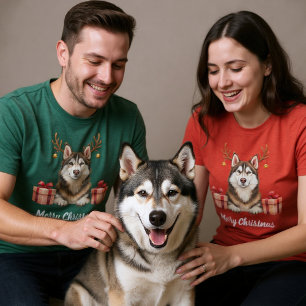 Husky Reindeer T-Shirt