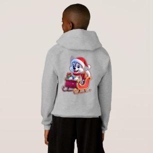 Husky Riding Santa’s Sleigh – Cute 3D Christmas Ca