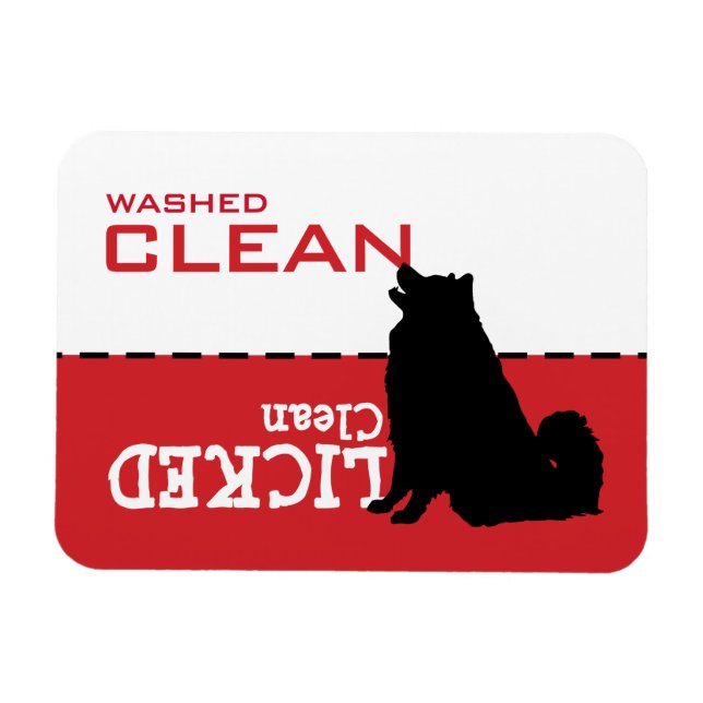 Husky Samoyed Malamute Dog Dishwasher Magnet Sign (Horizontal)