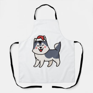 Husky Santa Dog Lover Malamute Apron