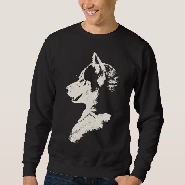 Husky Shirt Sweatshirt Husky Wolf Art Dog Shirts (Front)