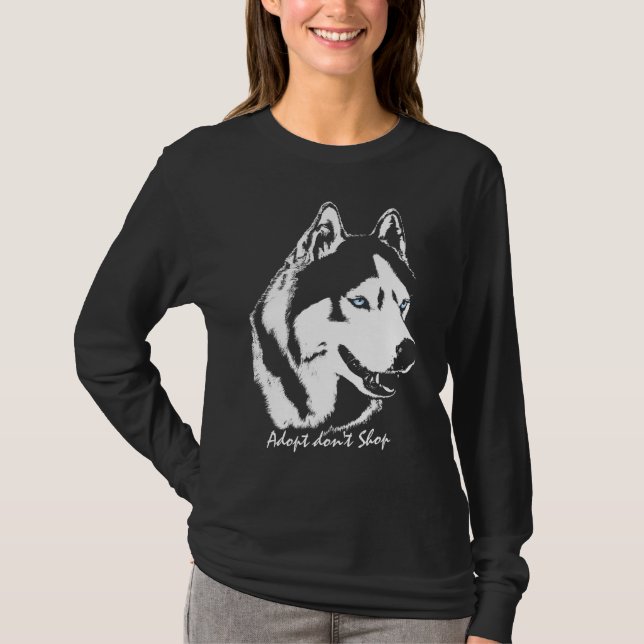 Husky Shirts Adopt Don't Shop Rescue Dog Shirt (Front)