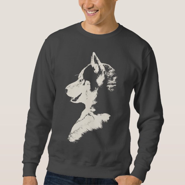 Husky Shirts Sled Dog Sweatshirt Wolf Dog Shirt (Front)