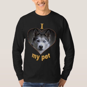 Husky Siberian Beautiful Dog Prints I Love Dogs T-Shirt