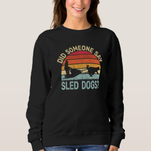 husky sledding alaska sled dog retro alaska mushin sweatshirt