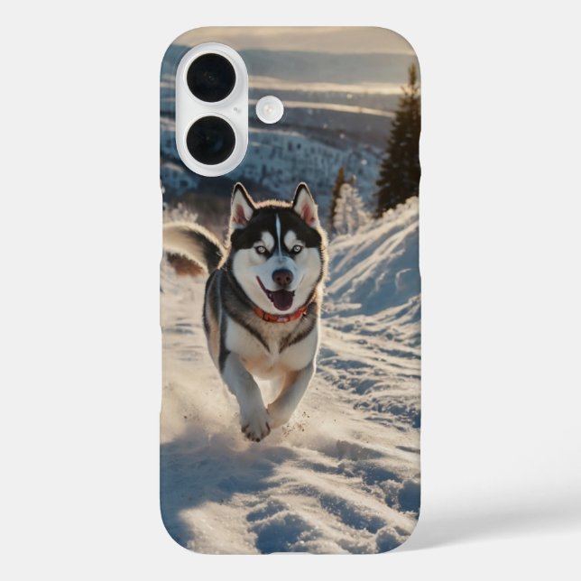 Husky Snow Run Case-Mate iPhone Case (Back)