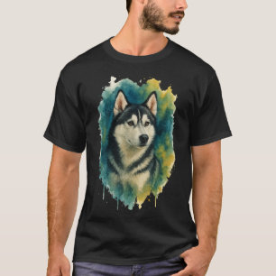 Husky Spirit Watercolor Majesty T-Shirt