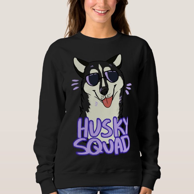 Husky Squad Black Sweatshirt (Front)