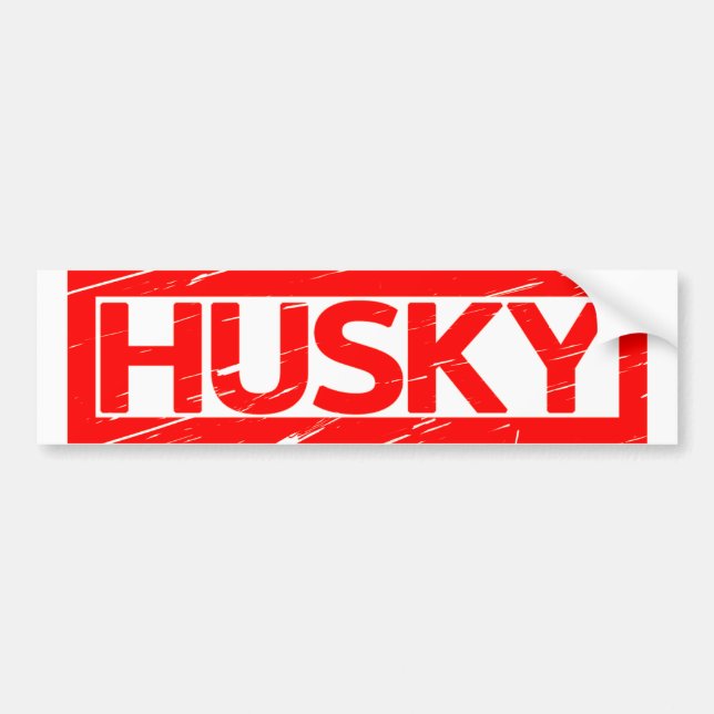 Husky Stamp Bumper Sticker (Front)
