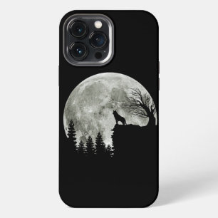Husky Stand On Mountain Spooky Halloween Moon iPhone 13 Pro Max Case