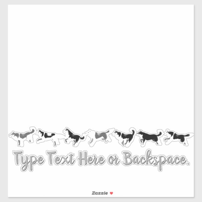 Husky Stickers Personalised Husky Sled Team Decals (Sheet)