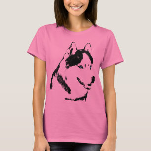 Husky T-shirt Malamute Husky Sled Dog Organic Top