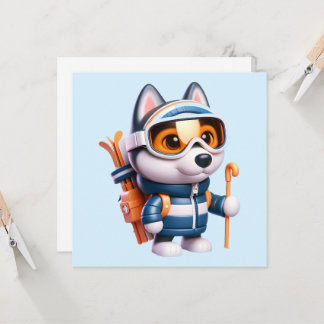 Husky the Adventurous Skier