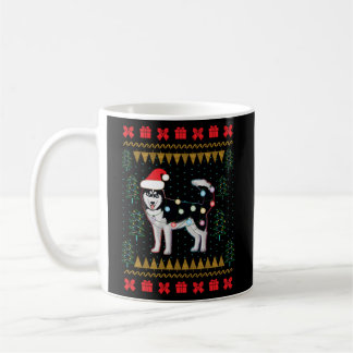 Husky-Ugly-Sweater Lights Coffee Mug
