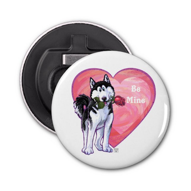 Husky Valentine's Day Bottle Opener (Front)
