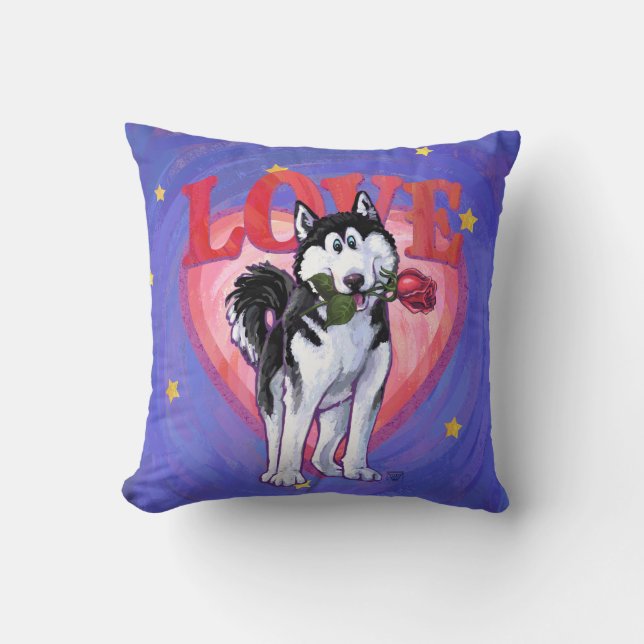 Husky Valentine's Day Cushion (Front)