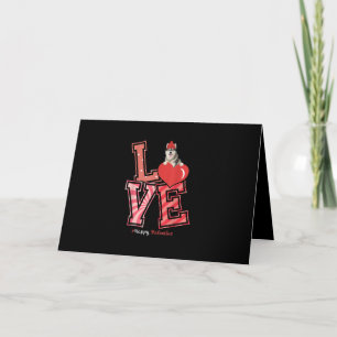 Husky Valentines Day Gift Husky Heart Design Card