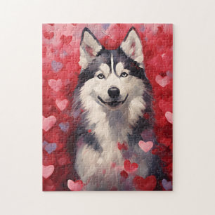Husky Valentines day Jigsaw Puzzle