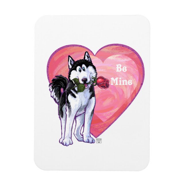 Husky Valentine's Day Magnet (Vertical)