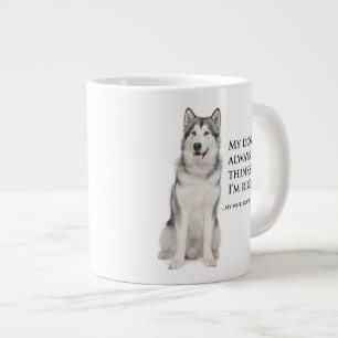 Husky vs Wife Jumbo Mug
