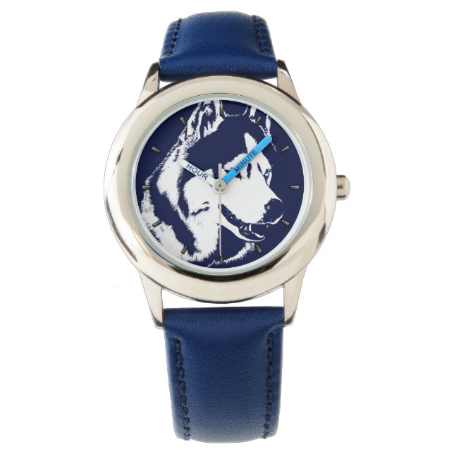 Husky Watch Siberian Husky Malamute Wrist Watch (Front)