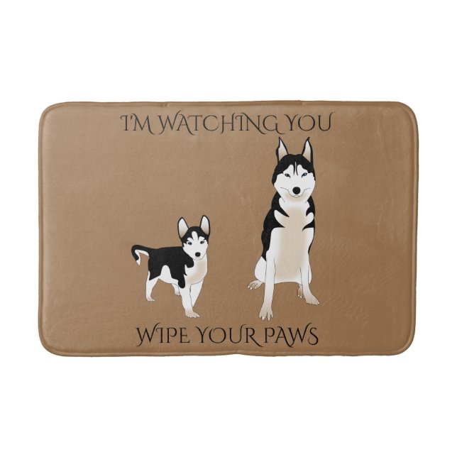 Husky Wipe Your Paws Bath Mat (Front)
