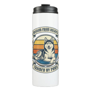 Husky Wisdom Shirt Vintage Engraving Dog Lover Des Thermal Tumbler