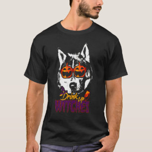 Husky Witches Halloween T-Shirt