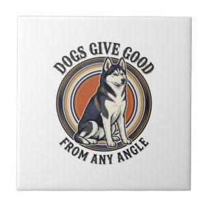Husky Wordplay Tee Vintage Engraving Dog Quote Des Tile