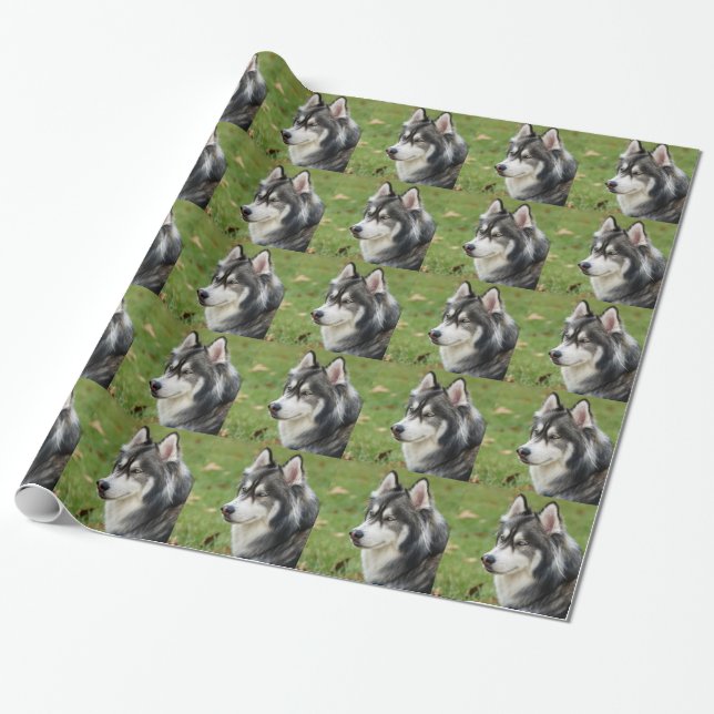 Husky Wrapping Paper (Unrolled)