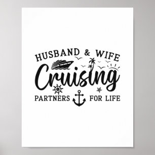 Husnd And Wife Cruise 2025 Matching Couple Cruisin Poster