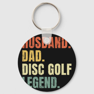 Husnd Dad Disc Golf Legend Funny Vintage Father's Key Ring
