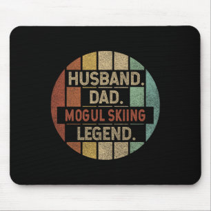 Husnd Dad Mogul Skiing Legend Vintage  Mouse Pad