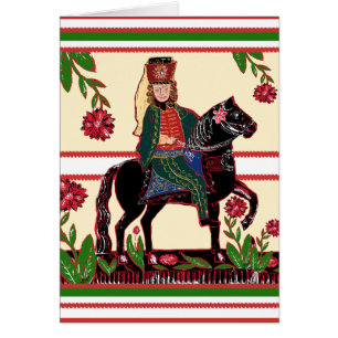 Hussar on Horseback - Cavalry Officer, Folk Art