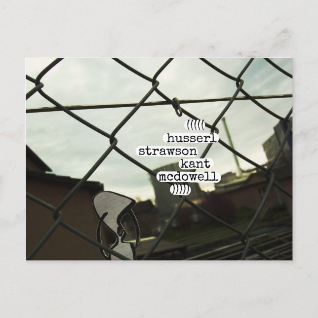 husserl strawson kant mcdowell postcard (Front)