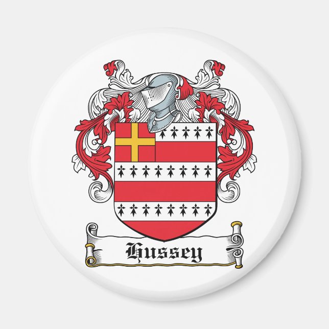 Hussey Family Crest Magnet (Front)
