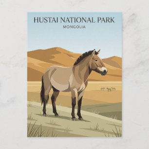 Hustai National Park Mongolia Postcard