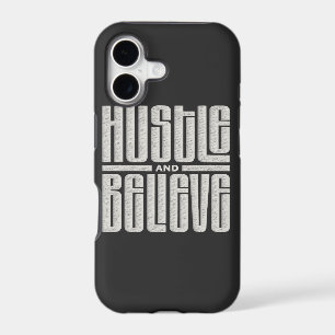Hustle and Believe Motivational Embroidered Style