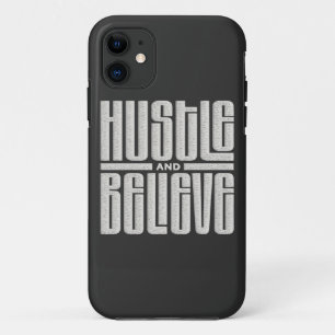 Hustle and Believe Motivational Embroidered Style Case-Mate iPhone Case