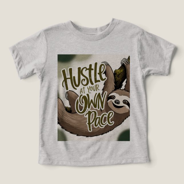 Hustle at Your Own Pace’ Sloth Graphic (Design Front)