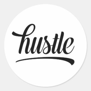Hustle Classic Round Sticker