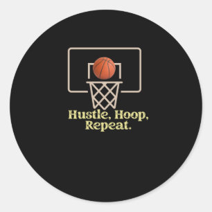 Hustle classic round sticker