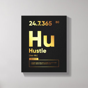 Hustle Definition   Motivational Quote Wall Art