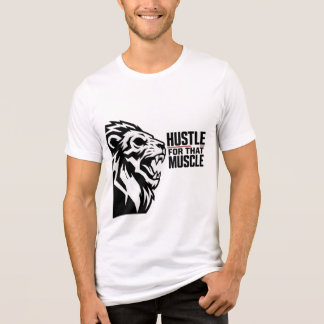 Hustle For That Muscle Roaring Lion Gym T-Shirt Tri-Blend Shirt