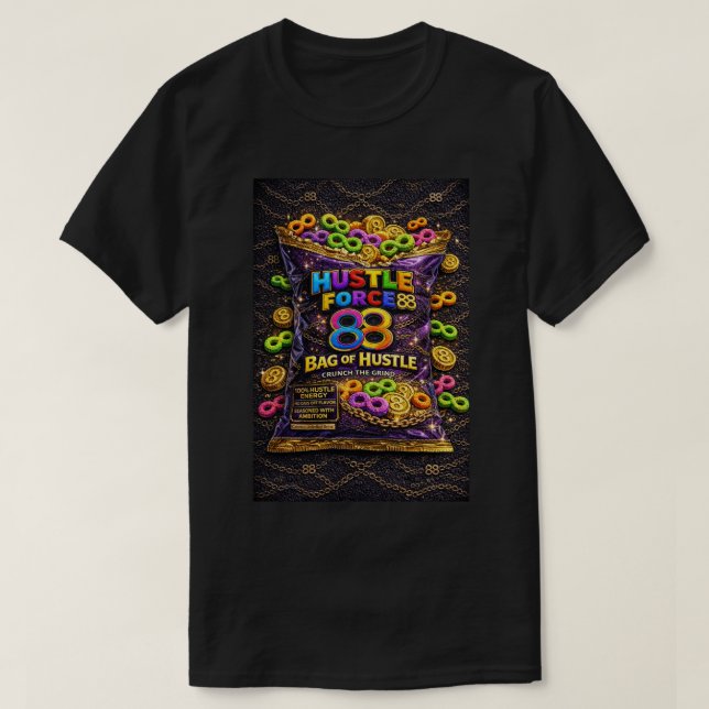 Hustle Force 88 Bag Of Chips T Shirts (Design Front)